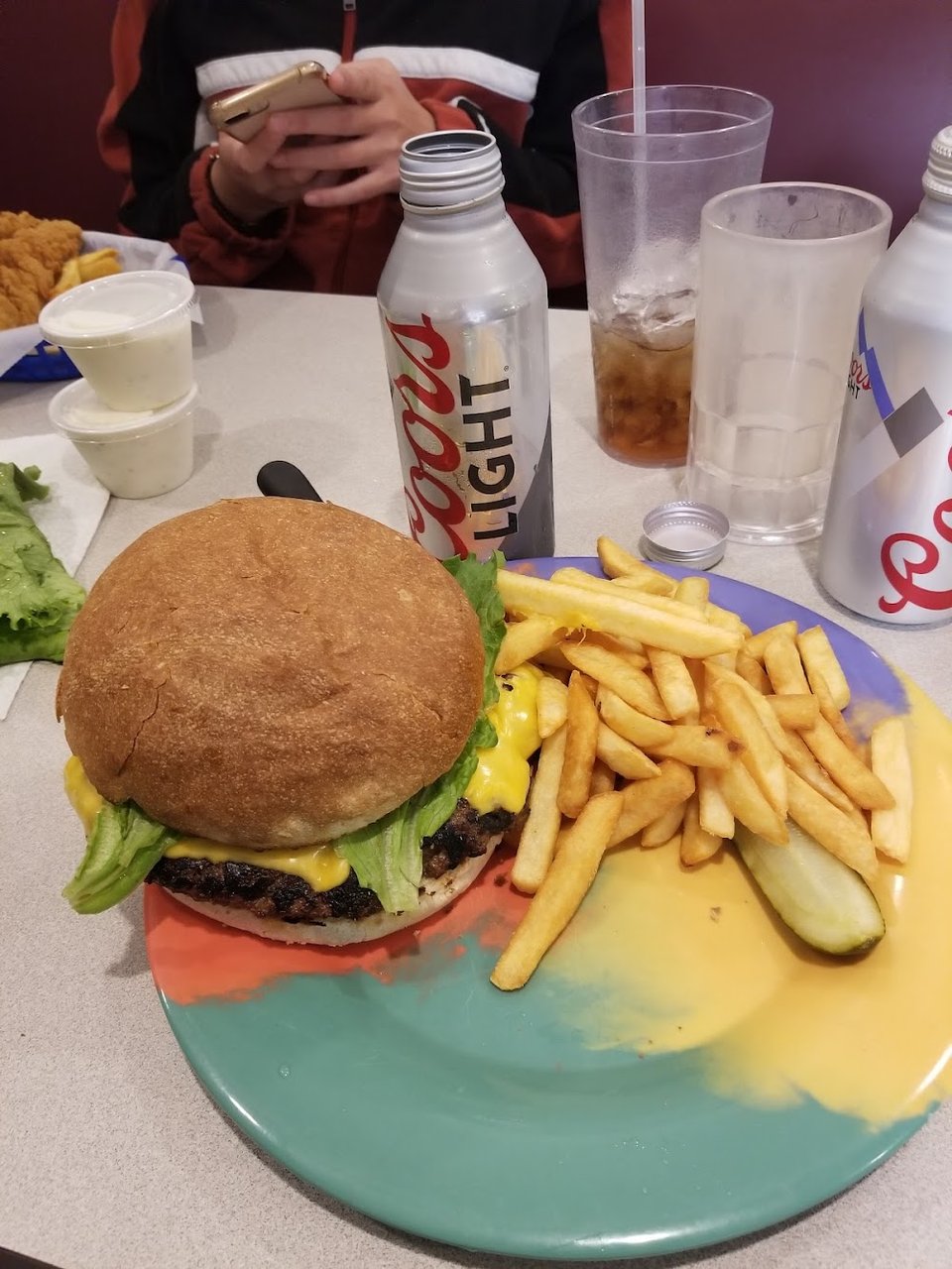 Cheese Burger and Fries