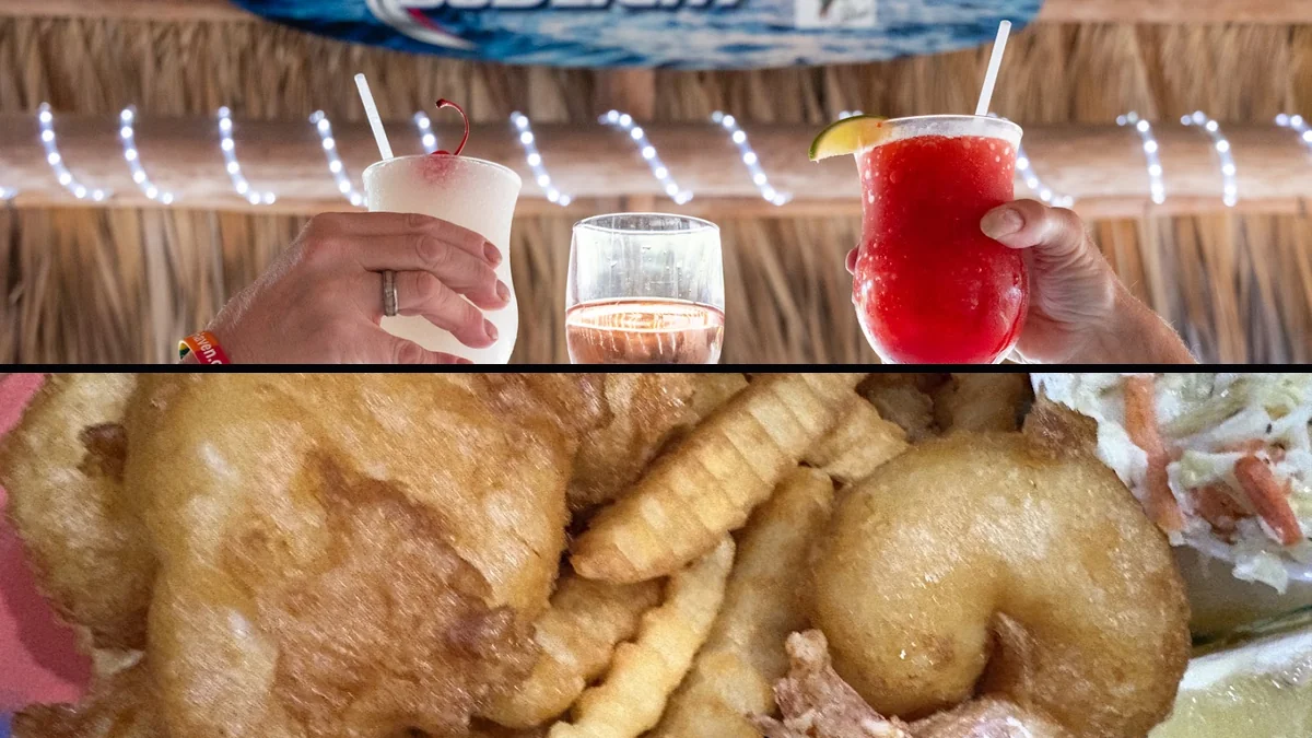 Seafood dishes served in a laid-back cafe setting.