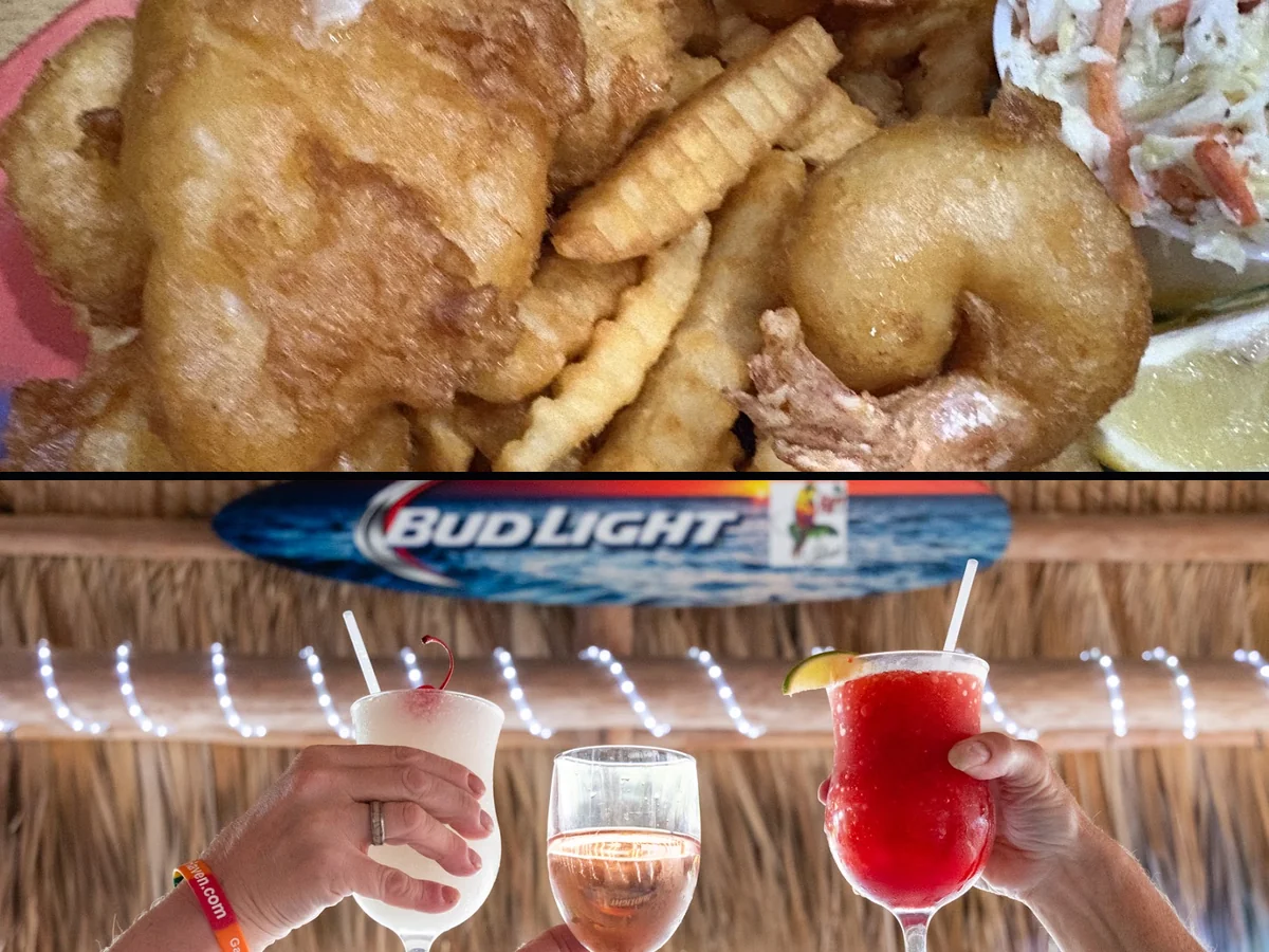 Seafood dishes served in a laid-back cafe setting.